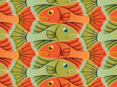 Fish Tessellation escher fish ocean pattern scales sea tessellation texture