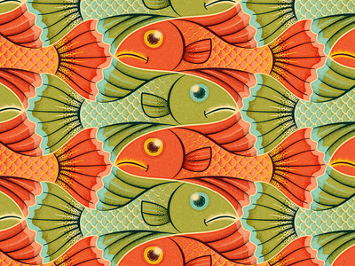 Fish Tessellation escher fish ocean pattern scales sea tessellation texture