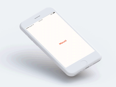 Meuni Prototype design iphone mobile mockup onboarding principle prototyping sketch ui ux