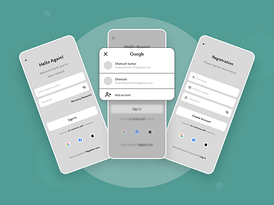 Coffee House Application Wireframe | Sign-in Screen
