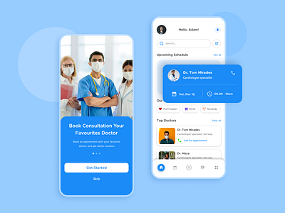 Health Consultation App | Landing Screen app app design application branding design illustration logo mobile app ui uiux ux