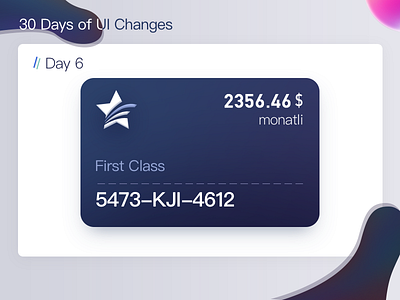 Day 06 The Bank card UI card ui