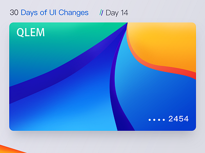 Day 14 The Bank card interface card ui