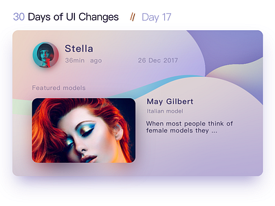 D17 The light-colored gradient model UI interface