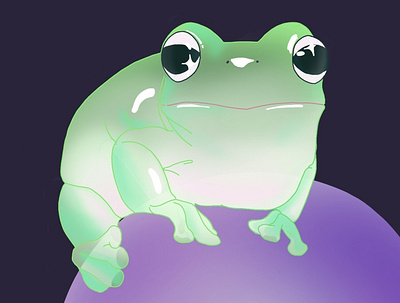 Frog frog illustraion procreate
