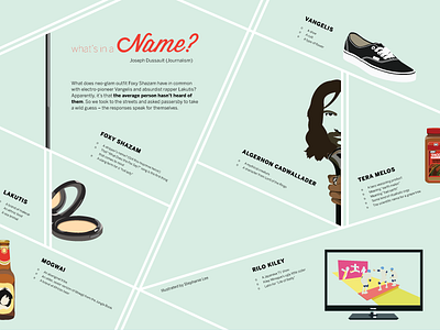 What's in a Name? illustration layout magazine music
