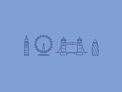 London Town architecture big ben buildings england icons line london london eye tower bridge uk