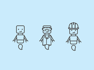 Robot Character Design character children engineering experiments illustration kids learning line mascot robot science