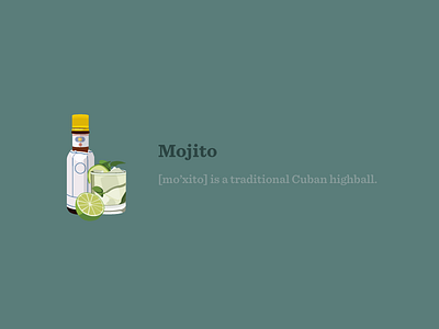 Mojito cocktail illustration