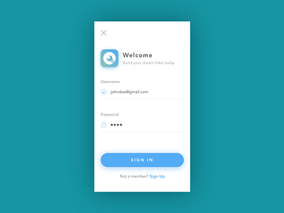 Daily UI #001 --- Sign In app application daily ui flat design ios log in minimal sign in ui user interaction