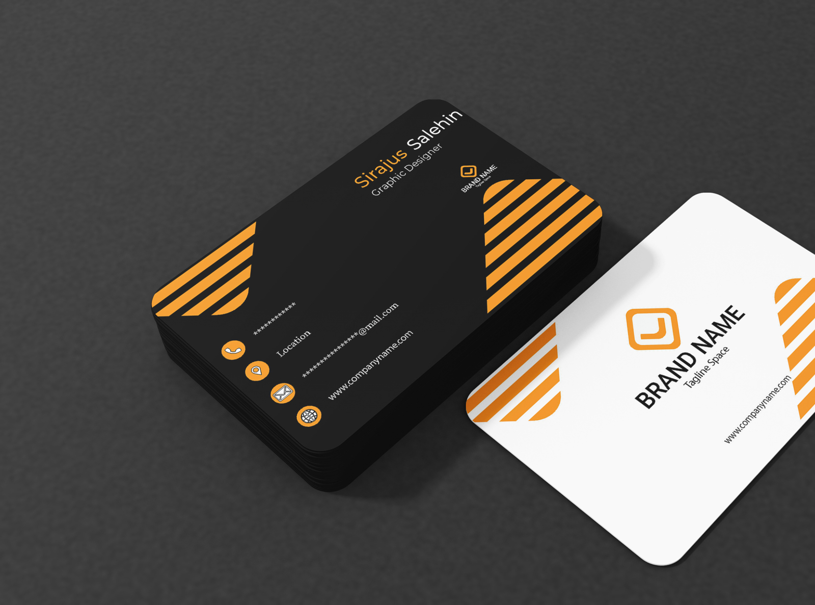 Simple Business Card by Sirajus Salehin Talukder on Dribbble