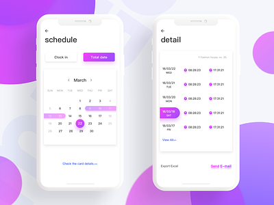 purple app design appui calendar purple