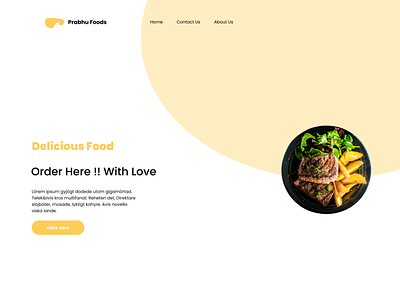 Restaurant Home Page Design food restaurant design ui