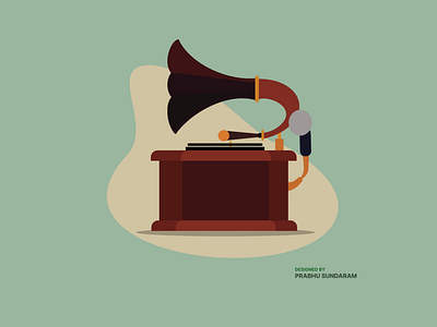 Gramophone Illustration UI