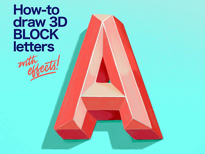 Draw 3D Block Letters alphabet design designermike handlettering illustration lettering letteringwithmike signpainting tutorials type typography