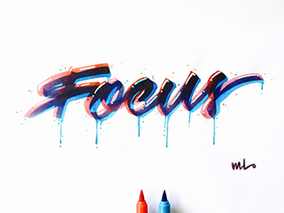 Focus art brushlettering graphic designer handstyle lettering lettering artist toronto