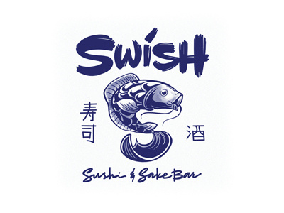Swish branding designermike graphic designer illustration lettering artist logo logotype restaurant sushi toronto