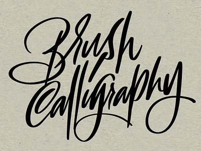 Brush Calligraphy script designermike lettering design