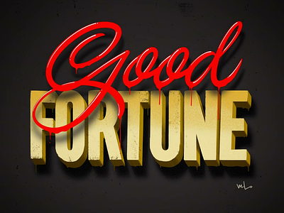 Good Fortune chinesenewyear design designermike lettering script typography