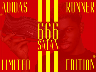 Limited Edition Cover adidas adobe illustrator branding cover design designing devil dribbble graphic design illustration logo red satan shoes vector yellow