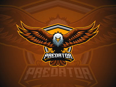 Predator bird branding character design dribbble e sport eagle esport gaming logo graphic design hawk illustration logo mascot orange yellow