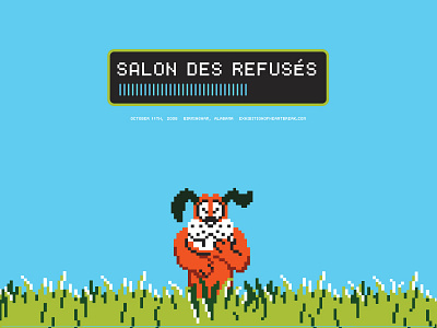 Game Over - Salon des Refusés, rejection poster show duckhunt game nintendo pixel poster rejection