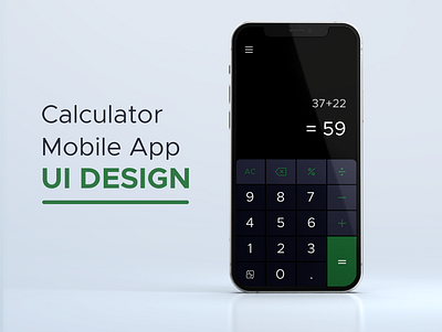 Calculator UX UI Design app business calculator dailyui day4 math minimal mobile app ui ux