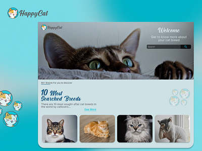 HappyCat app design figma ui vector