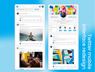 Rediseño de Twitter app design figma logo ui ux