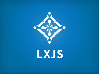 LXJS - Lisbon JavaScript Conference blue conference javascript logo tile white