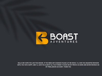 Boast Adventures creative logo designer travelling company logo unique logo