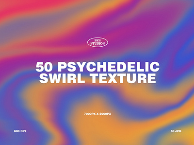 50 Psychedelic Swirls Texture textured