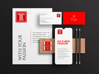 Branding | THE ICON SCHOOLS app branding design graphic design illustration logo typography vector