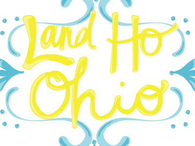 #LandHoOhio blog fun graphic handlettering hashtag illustrator ohio vector