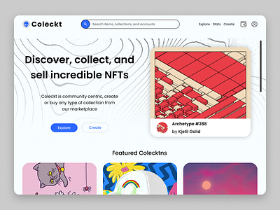 NFT Marketplace Landing Hero Section design hero section landing page nft nft marketplace ui ui design uxui visual design website