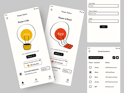 Power status app app app design design mobile mobile design power status ui ui design ux ux design uxui uxui design visual design