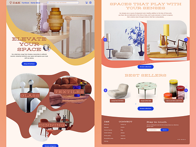 Furniture store landing page