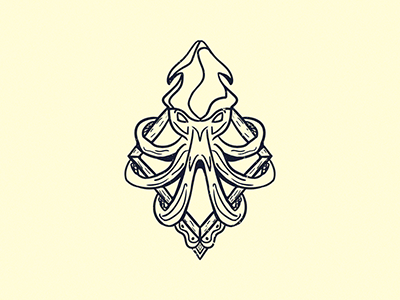 Squid Shirt Design 2d artwork graphic grid illustration logo mark monogram shirt squid