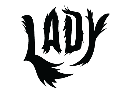 LADY camp design illustration lettering typography