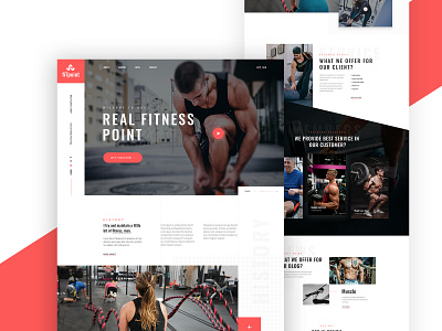 Gym Landing Page agency clean creative design fitness fitness app gym gym landing page landing landing page design minimal uidesign uxui web website