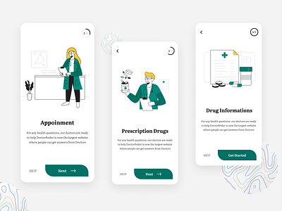 On-Boarding Screen - Doctorfinder app appoinment apps clean creative design doctor app doctor finder app illustration medical app minimal mobile onboarding screen ui