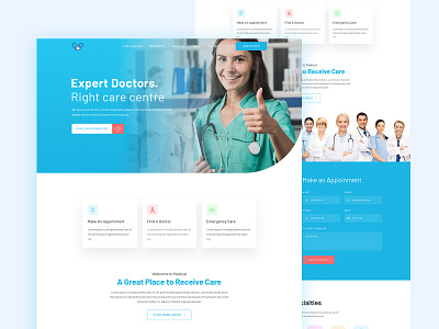 Medical Landing Page agency app cleanic creative design doctor landing landing page landing page design layout medical minimal page patient web website