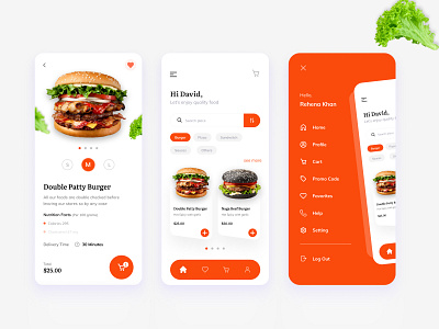Food Delivery App agency app burger clean creative delivery app design food app food delivery app minimal mobile mobile app online delivery ui