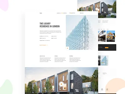 Creative - Architecture Landing Page architecture best corporate creative design landing minimal page property template web