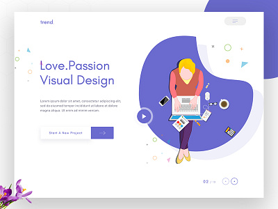 Web UI conceptual Project #08 concept creative header illustration layout minimal modern ui ux