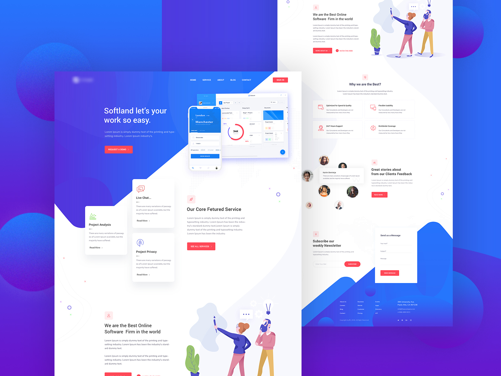 Software Landing Project by Hazrat Ali 🧠 on Dribbble