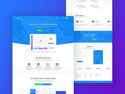 SaaS Landing Project app landing page creative design illustration minimal saas landing page software landing page web website