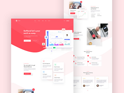 Agency Landing Page ( Color version ) agency branding clean creative design landing minimal page template web website