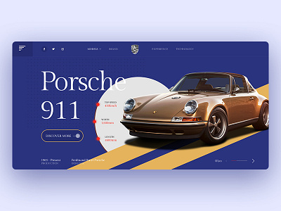 Porsche Website Design agency clean creative design landing layout minimal page product template ui web website