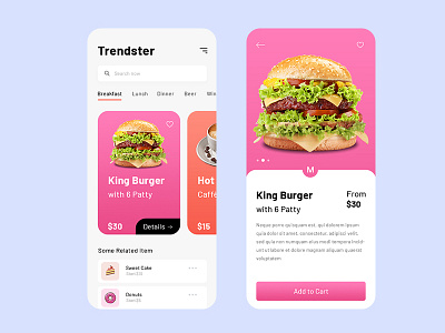 Food App design app app design apple card design card ui food food app food ordering app minimal mobile app uiux